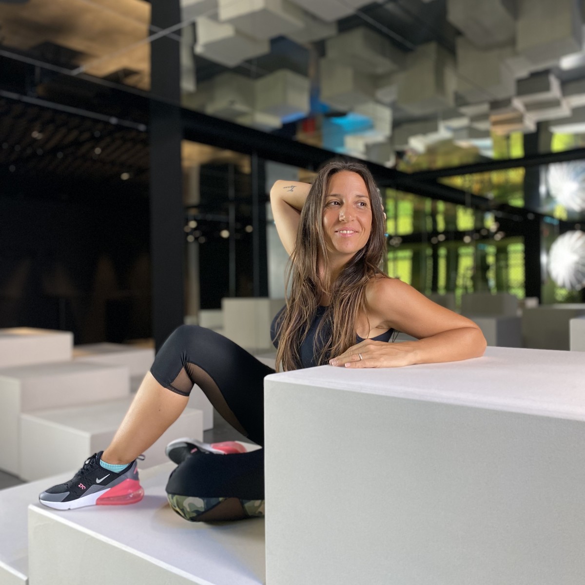 Rocío Marín entrenando en el gimnasio