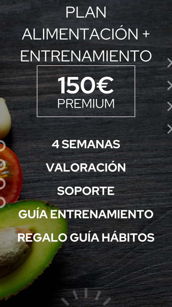 PLAN ALIMENTACIÓN + ENTRENAMIENTO